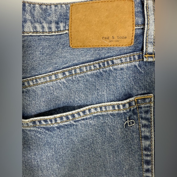 Rag & Bone Andi High Rise Wide Leg Raw Hem Jeans in Quinn Size 32 - Picture 10 of 16